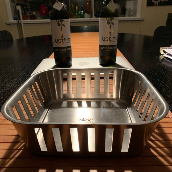 Stainless Steel SQUARE Bread Basket - Picture 2 of 4